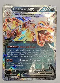 Pokemon TCG Charizard EX Paldean Fates Holo Double Rare Card 054/091 - Image 1