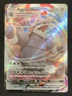 Aggron VMAX 097/172 Brilliant Stars Ultra Rare Holo Pokemon TCG Card NM - Image 1