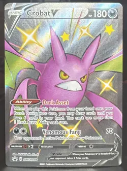 Pokemon TCG Crobat V SWSH098 SWSH: Sword & Shield Black Star Promo Holo Card - Image 1