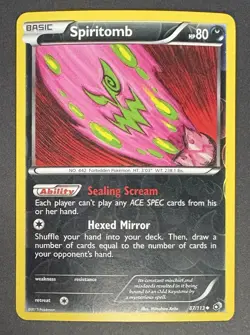 Spiritomb 87/113 Uncommon Legendary Treasures Pokemon Card Reverse Holo LP - Image 1