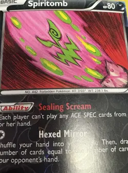 Spiritomb 87/113 Uncommon Legendary Treasures Pokemon Card Reverse Holo LP - Image 2