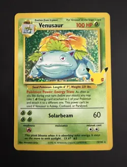 Venusaur 15/102 Celebrations - Classic Collection Holo Rare Pokemon Card - Image 1