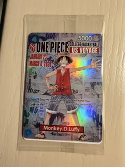 Bandai Namco One Piece Card Game Monkey D. Luffy US Voyage Promo Holo P-055 - Image 1