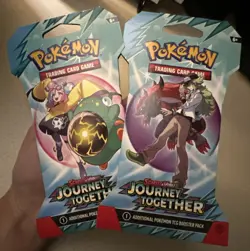 Pokemon Trading Card Game Journey Together Booster Pack Lot of 2 - Image 1