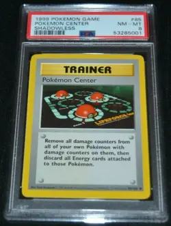 Shadowless Pokemon Center # 85/102 Base Set Pokemon Trading Cards PSA 8 NM-MT - Image 1