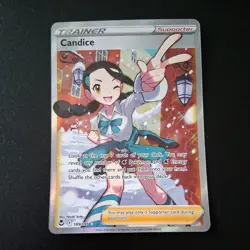 Pokemon TCG Candice Full Art Silver Tempest Holo Ultra Rare Card 189/195 - Image 1