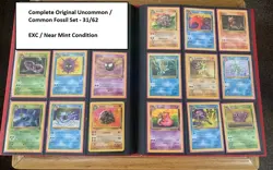 Complete Uncommon / Common Fossil Set - 31/62 - Pokemon Cards - EXC / Near Mint - Image 1
