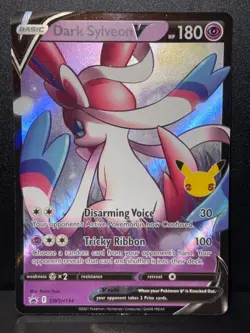 Dark Sylveon V SWSH134 25th anniversary Black Star Promo Pokemon Card AA9 NM1 - Image 1