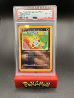 PSA 8 NM-MT Togepi Southern Islands Promo Swirl Holo Pokemon Card 4/18 - Image 1
