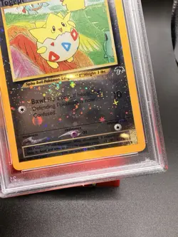 PSA 8 NM-MT Togepi Southern Islands Promo Swirl Holo Pokemon Card 4/18 - Image 2