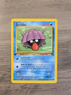 Pokemon TCG Shellder 1st Edition 54/62 Fossil NM - Image 1