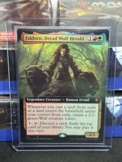 Faldorn, Dread Wolf Herald Foil Extended Art Battle for Baldurs Gate CLB NM # 64 - Image 3