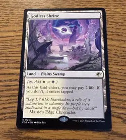 Godless Shrine Edge of Eternities MTG Magic the Gathering RARE NM FRESH PULL - Image 1