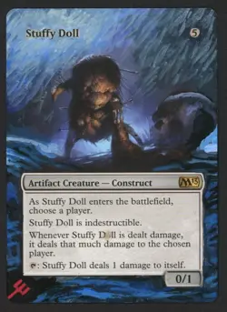 ***Stuffy Doll Hand Painted Altered Art*** MTG Magic 2013 Magic Kid Icarus - Image 1