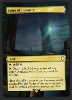 ***Spire of Industry Hand Painted Altered Art*** MTG Fallout Magic Kid Icarus - Image 1