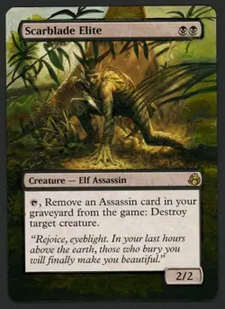 ***Scarblade Elite Hand Painted Altered Art*** MTG Morningtide Magic Kid Icarus - Image 1