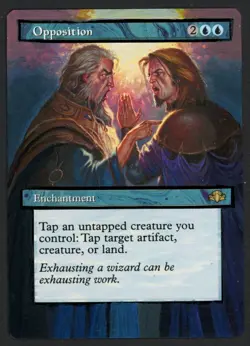 ***Opposition Hand Painted Altered Art*** MTG Dominaria Remastered Kid Icarus - Image 1