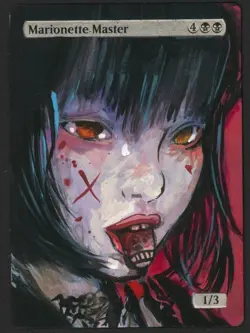 ***Marionette Master Hand Painted Altered Art*** MTG Kaladesh Magic Kid Icarus - Image 1