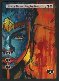 ***Liliana, Untouched by Death Hand Painted Altered Art*** MTG Magic 2019 - Image 1