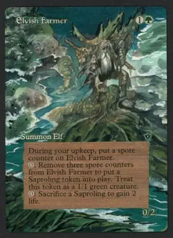 ***Elvish Farmer Hand Painted Altered Art*** MTG Fallen Empires Magic Kid Icarus - Image 1