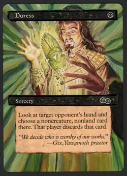 ***Duress Hand Painted Altered Art*** MTG Urza's Saga Magic Kid Icarus - Image 1