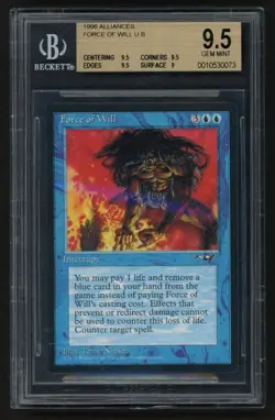 ***BGS 9.5 Force of Will*** MTG Alliances Magic Kid Icarus - Image 1