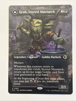 Grub, Storied Matriarch (Borderless) Lorwyn Eclipsed 289 R NM MTG - Image 1
