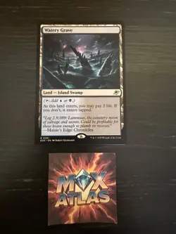 MTG - Watery Grave - Land (Island/Swamp) - EOE #261 - Rare - NM - Image 1