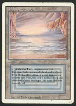 ***Underground Sea (Ring Ding)*** MTG Revised Magic Kid Icarus - Image 1