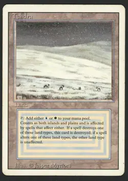 ***Tundra (Shuffle Wear)*** MTG Revised Magic Kid Icarus - Image 1