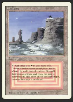 ***Plateau (Edge Crease)*** MTG Revised Magic Kid Icarus - Image 1