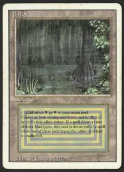 ***Bayou (Water Damage)*** MTG Revised Magic Kid Icarus - Image 1
