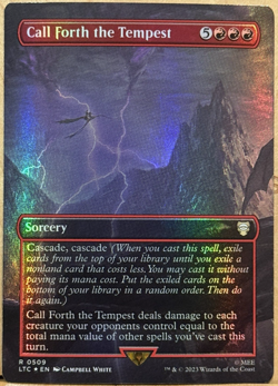 LIMITED EDITION Lord of the Rings MtG Call Forth the Tempest NM BORDERLESS FOIL! - Image 1