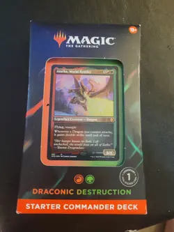 Magic MTG Starter Commander Deck NEW Draconic Destruction Dragon EDH (Red Green) - Image 1