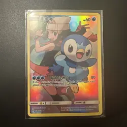 Pokemon TCG Piplup Holo Secret Rare Card Sun & Moon Cosmic Eclipse 239/236 - Image 1