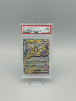 Pokemon Prismatic Evolutions Jolteon ex 030/131 Surprise Box Stamped PSA 10 - Image 1