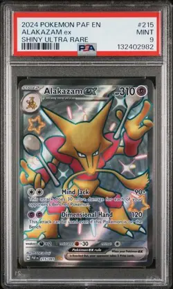 2024 POKEMON PAF EN-PALDEAN FATES SHINY ULTRA RARE #215 ALAKAZAM EX PSA 9 - Image 1