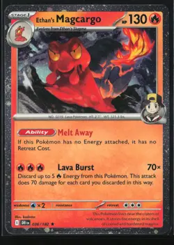 Pokemon TCG: Ethan's Magcargo - Cosmos Holo - Destined Rivals - #036/182 - Image 1