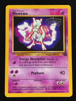 Pokemon Mewtwo 3 Stamped Black Star Promo Common (LP) - Image 1