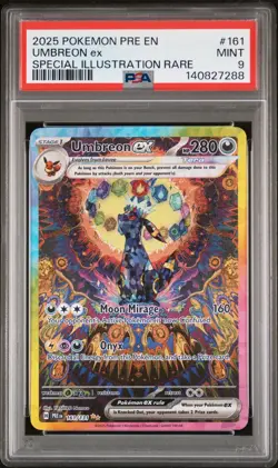 2025 Pokemon Prismatic Evolutions Umbreon ex #161/131 PSA 9 - Image 1