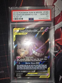 Pokemon 2019 Gengar & Mimikyu GX 165/181 Alt Art Team Up GEM MINT PSA 10 - Image 3