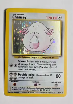 1999 Chansey 003/102 Pokemon Base Set Holo - Image 1