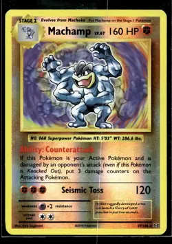 2016 Pokemon XY Evolutions 59 Machamp Reverse Foil LP - Image 1