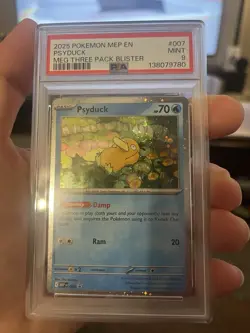 2025 POKEMON MEP EN-ME BLACK STAR PROMO 007 PSYDUCK PSA 9 (Swirl Above Head) - Image 2
