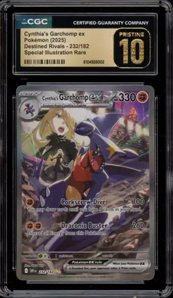 Pokemon Cynthia's Garchomp ex Destined Rivals SIR #232 CGC 10 Pristine - Image 1