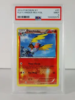Fletchinder - Reverse Holo - XY Base set - 27/146 - Pokemon 2014 - PSA 9 - Image 1