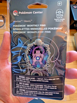 Mewtwo Pokemon Center Legendary Moments Monthly Pins Pin 1 of 12 BRAND NEW - Image 1