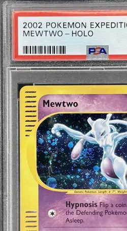 Mewtwo Holo #20/165 - 2002 Pokemon Expedition - PSA 9 | Tail Swirl • Holo Bleed - Image 4
