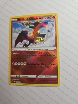 Radiant Charizard 020/159 Crown Zenith Holo Textured Pokemon - Image 2