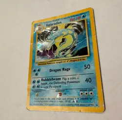 Pokemon TCG Gyarados Base Set 6/102 Holo Unlimited Holo Rare HP Damaged - Image 2